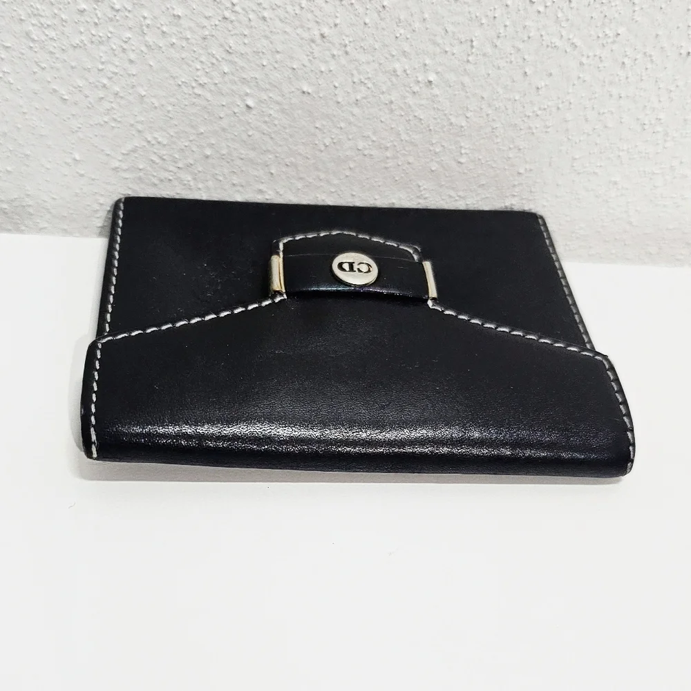 Christian Dior Leather Card Case Black Card Holder